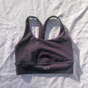 Navy Blue Set Active Sports Bra